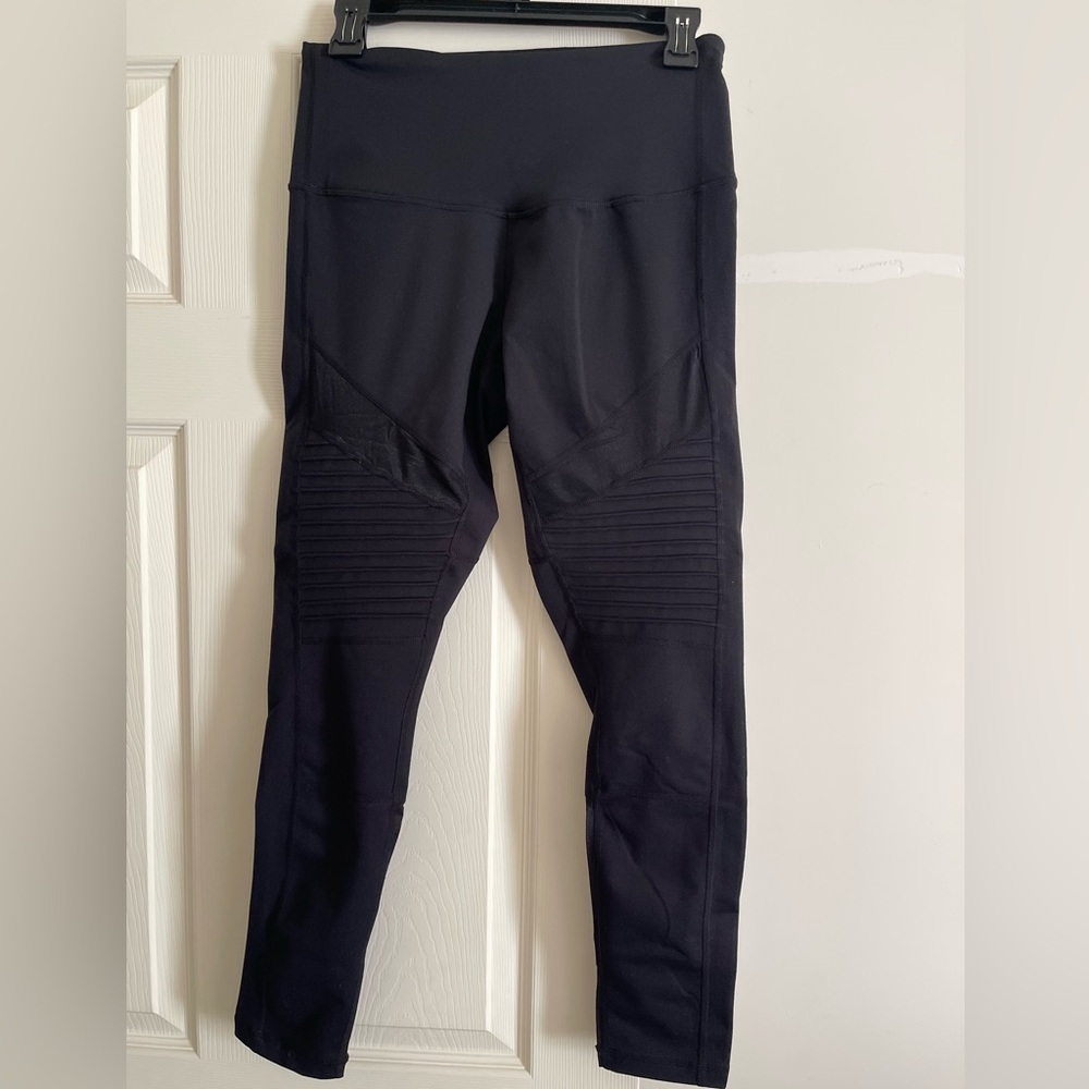 Zella Black Moto Leggings Sz M